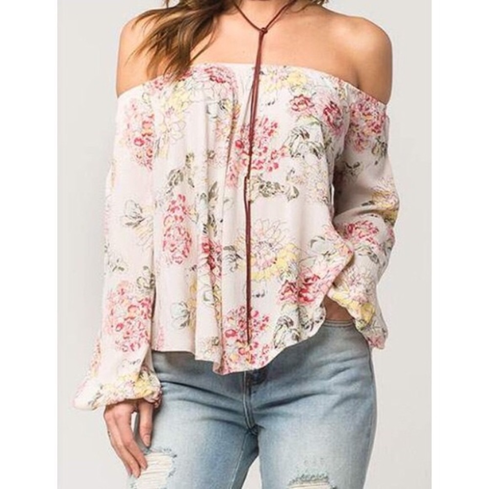 Billabong Floral Off Shoulder Shirt